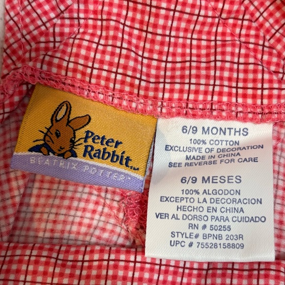 Peter Rabbit - Gingham Printed Overalls - Picture 5 of 5